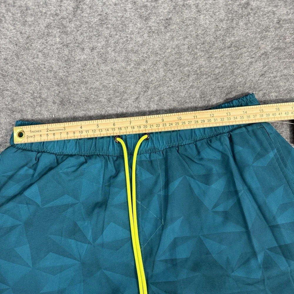 NWT Spyder Swimsuit Trunks Shorts Mens L Teal UV Protection Mesh Quick Dry Beach